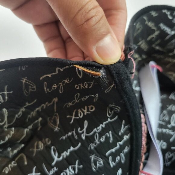 XoXo Lace Trim Adjustable Strap Padded Push Up Bra 36D Women Black - Picture 6 of 11